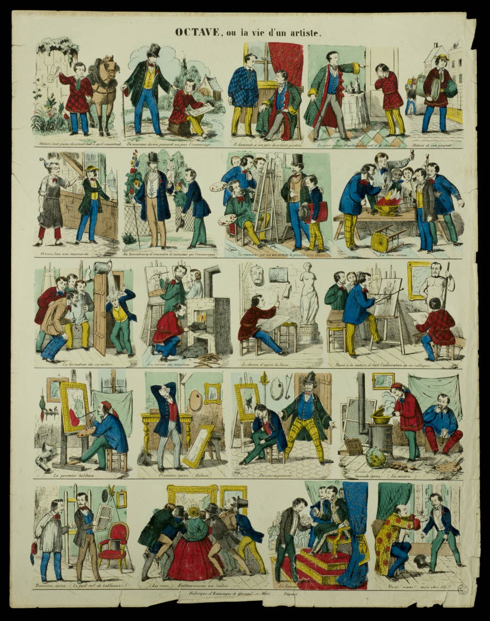 Gangel et Didion estampe OCTAVE, ou la vie d'un artiste. Metz 1858-1868 1948.26.12 Photo