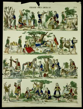 Paulin Didion estampe CHASSE SOUS LOUIS XV. Metz 1869-1879 1948.26.16  Photo