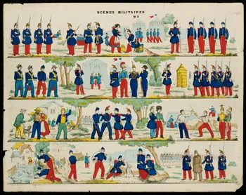 Charles Nicolas Gangel estampe SCENES MILITAIRES. Metz 1852-1858 1948.26.17 Photo