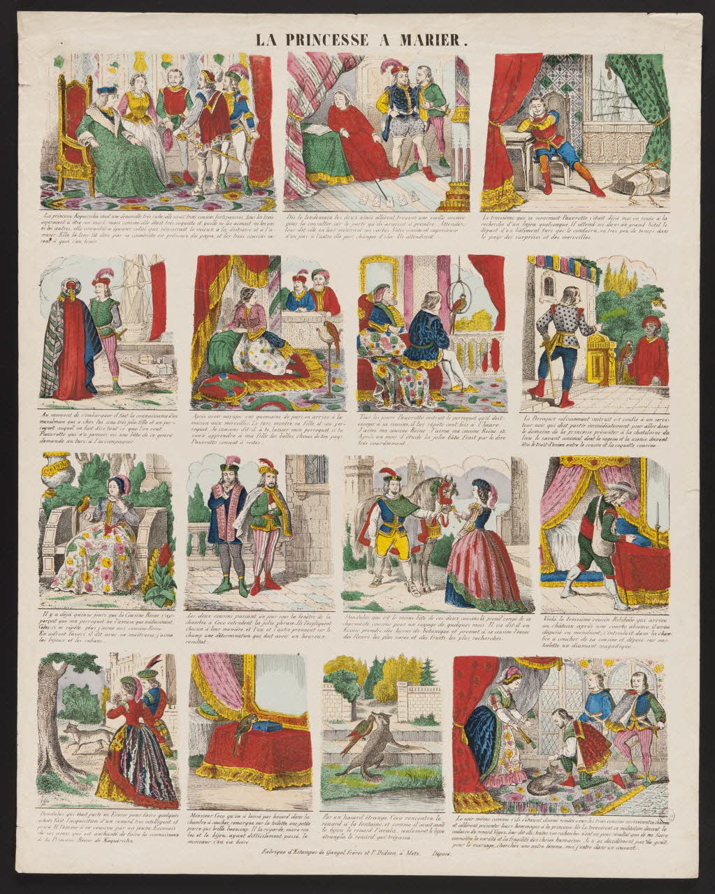 Gangel et Didion estampe LA PRINCESSE A MARIER. Metz 1858-1868 1948.26.21 Photo