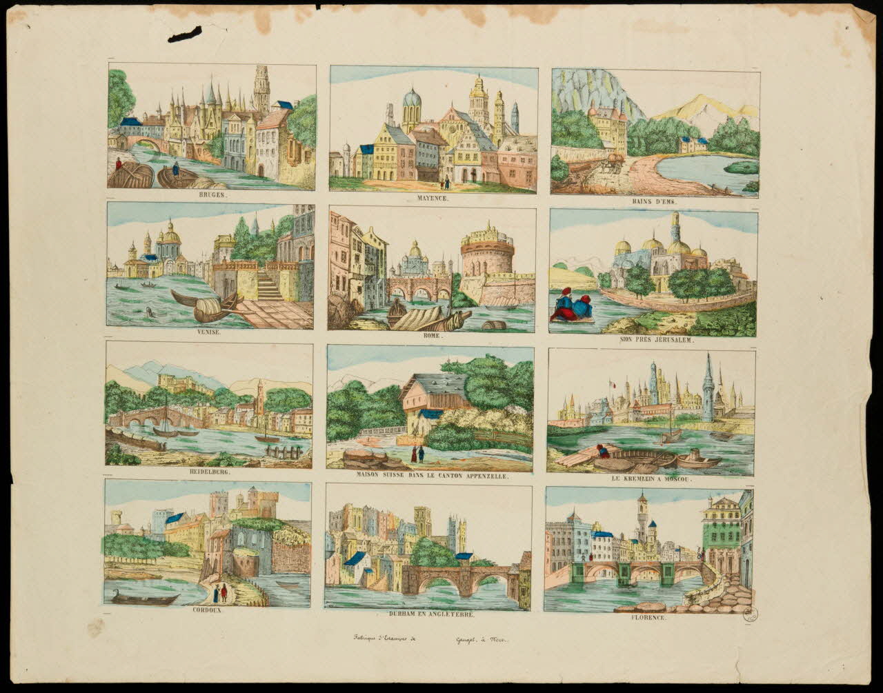 Charles Nicolas Gangel estampe Paysages urbains Metz 1852-1858 1948.26.9 Photo