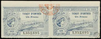 estampe EXPOSITION UNIVERSELLE DE 1900  TICKET D'ENTREE 1948.34.1 Photo