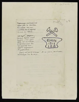 Lucien Marceron Dr. dessin Tatouage, forgeron 1943 1948.56.1 Photo