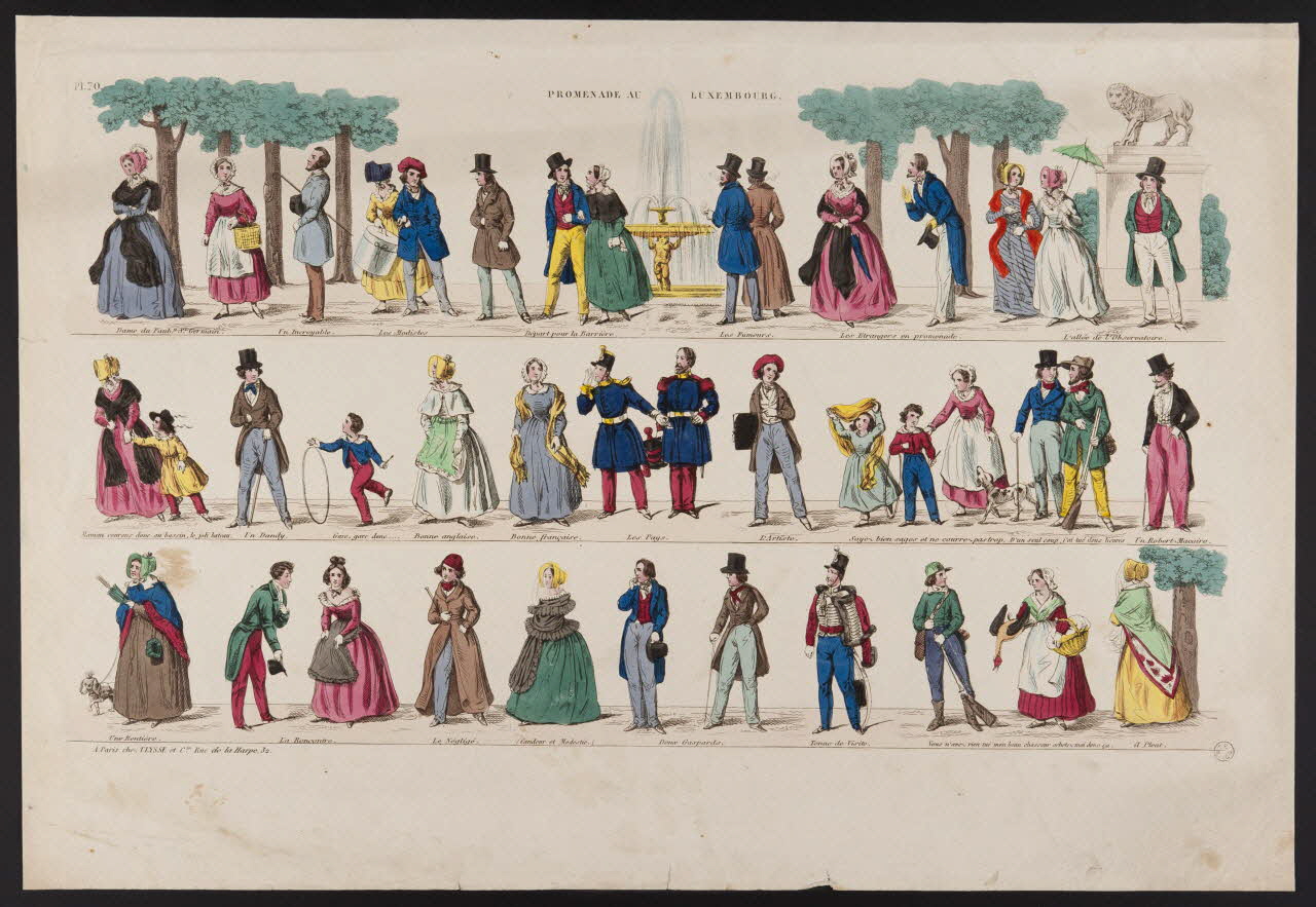 estampe PROMENADE AU LUXEMBOURG. 1949.26.4 Photo