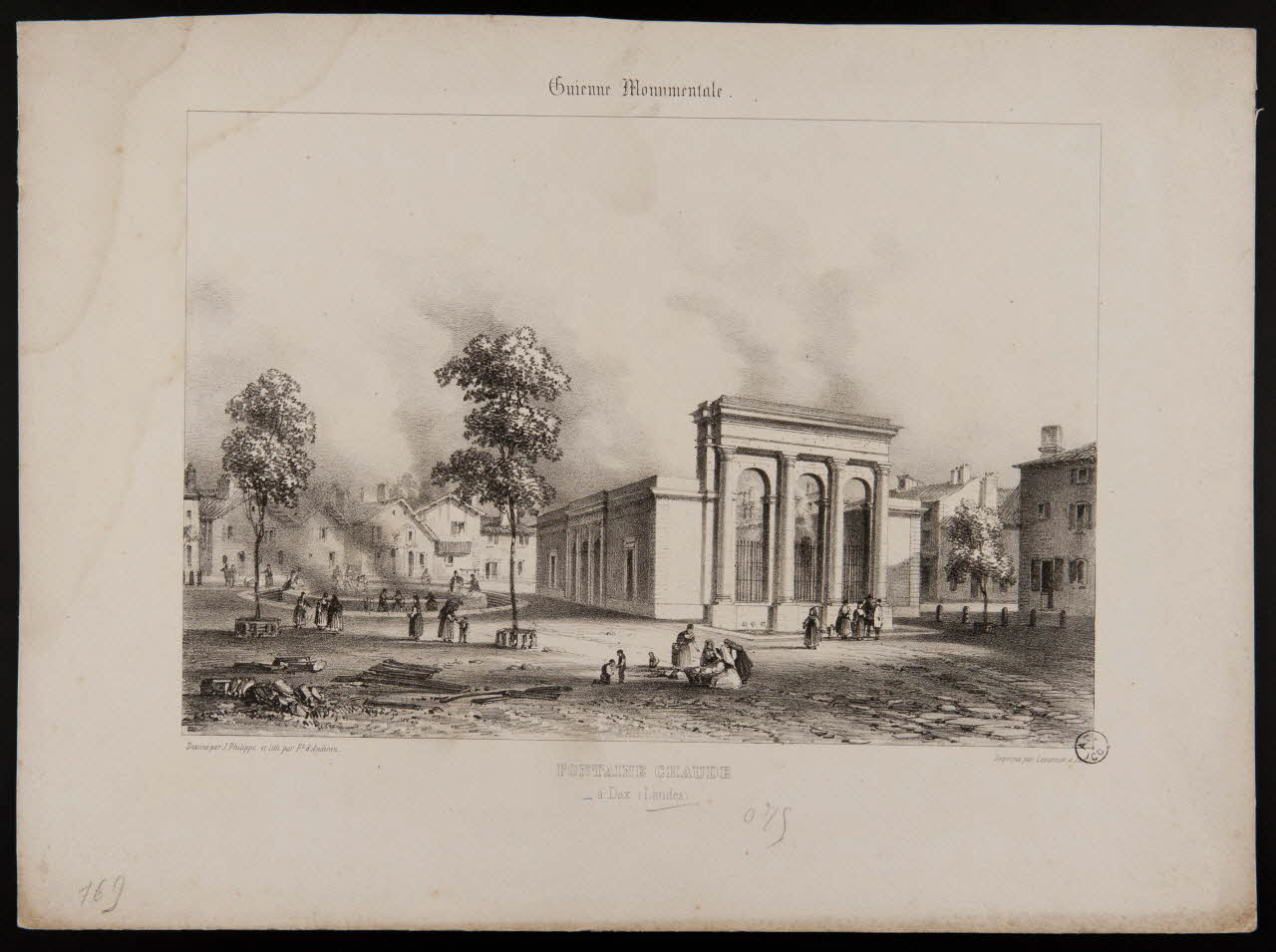 estampe Guienne Monumentale  FONTAINE CHAUDE  à Dax (Landes) 1949.29.1 Photo