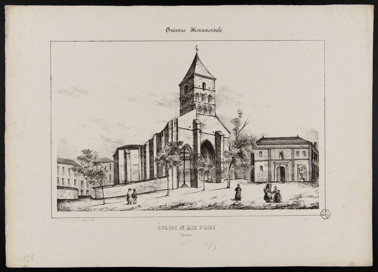 estampe EGLISE DU MAS D'AIRE (Landes) 1949.29.3 Photo