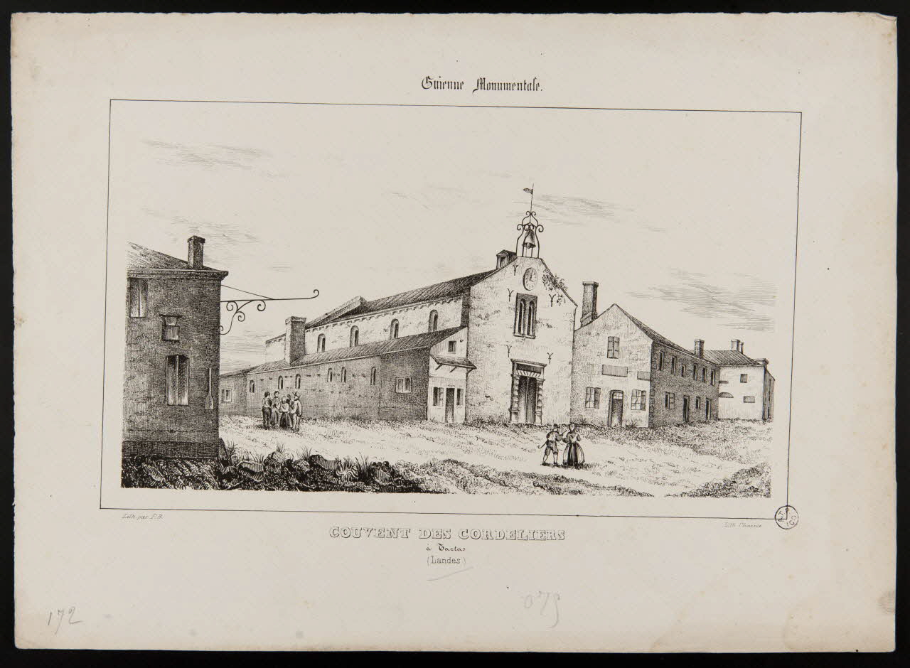 estampe COUVENT DES CORDELIERS  à Tartas 1949.29.6 Photo