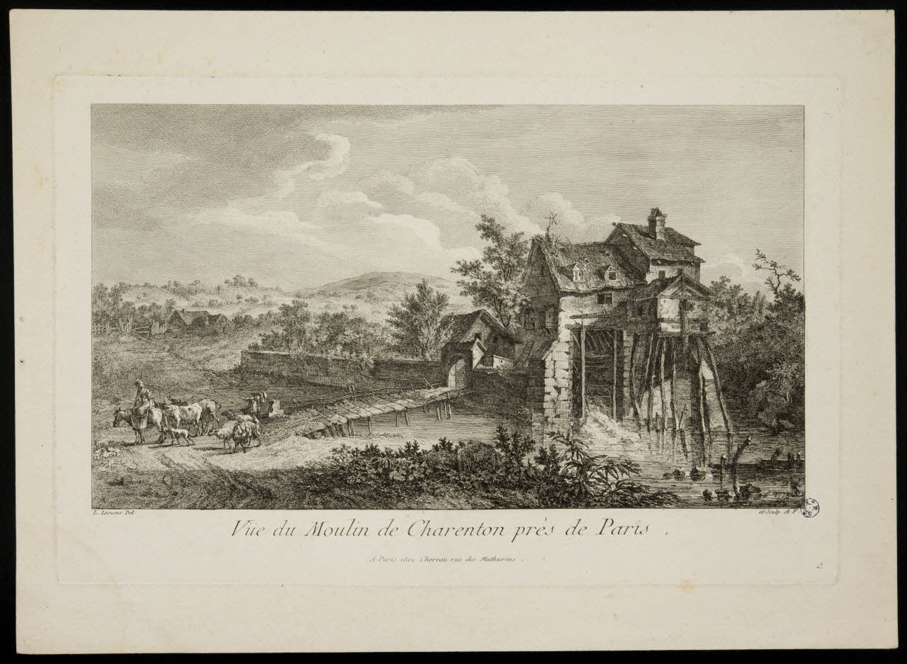estampe Vüe du Moulin de Charenton près de Paris. (sic) 1949.31.112 Photo