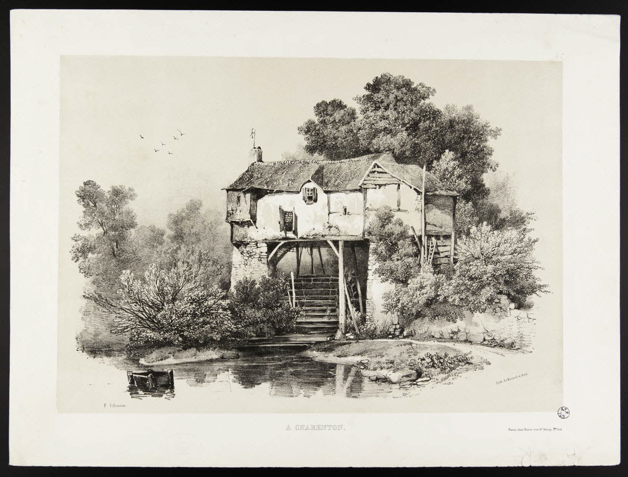 Villeneuve F. ; Benard et Frey ; Rance estampe A CHARENTON. Paris 1835 1949.31.117 Photo