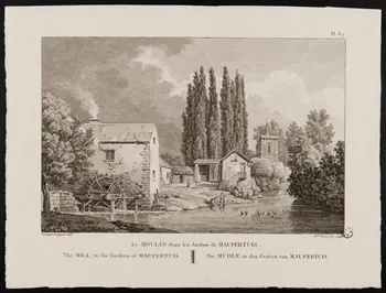 Bourgeois Constant ; Demonchy F. estampe Le MOULIN dans les jardins de MAUPERTUIS. 1837 1949.31.143 Photo