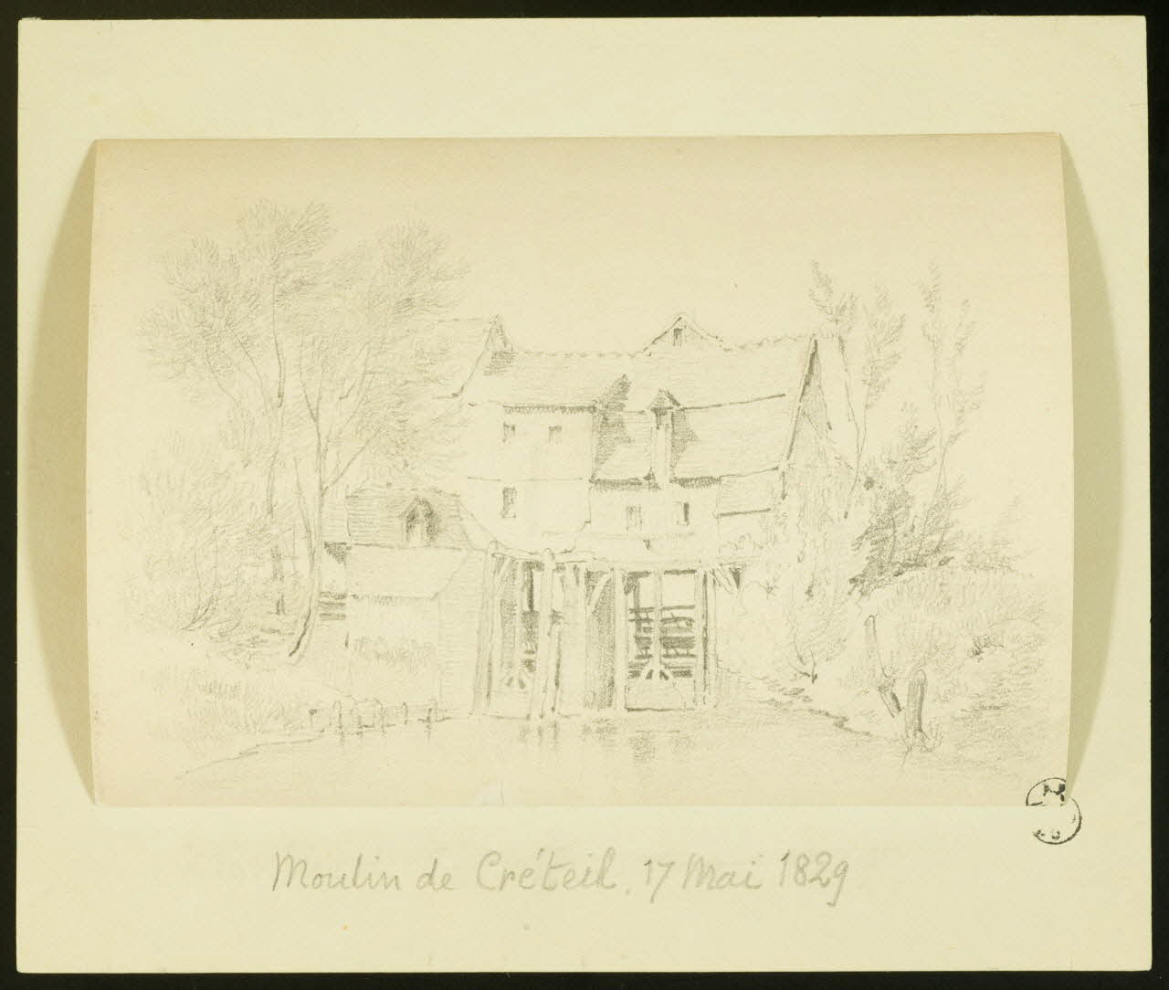 Eugène Cicéri dessin Moulin de Créteil - 17 mai 1829 1829 1949.31.15 Photo