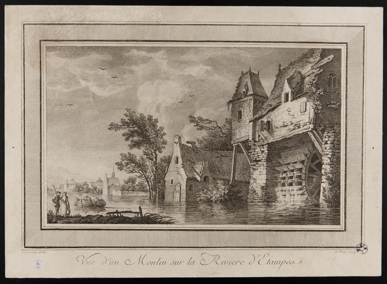 estampe Vue d'un Moulin sur la Rivière d'Etampes 1949.31.152 Photo