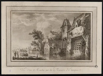 estampe Vue d'un Moulin sur la Rivière d'Etampes 1949.31.152 Photo