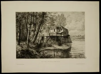 estampe ILE ST. OUEN _ MOULIN DE LA CAGE. 1949.31.158 Photo