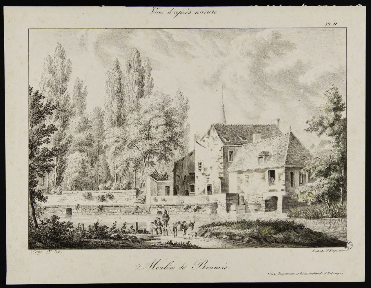 Henry P. ; Godefroy Engelmann ; Jacqu estampe Moulin de Brunois. 1835 1949.31.165 Photo