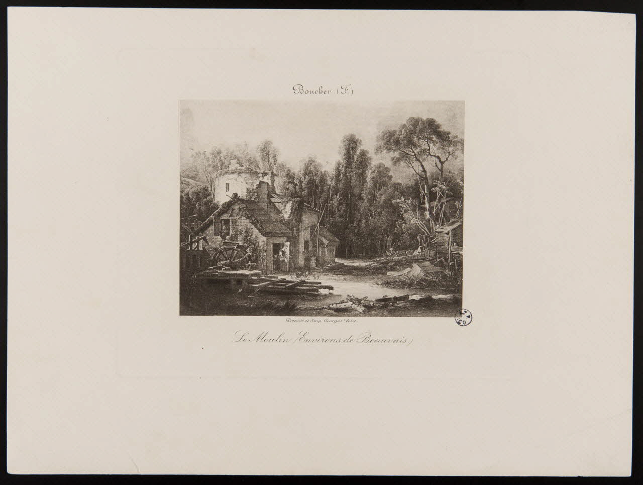 estampe Le Moulin (Environs de Beauvais.) 1949.31.169 Photo