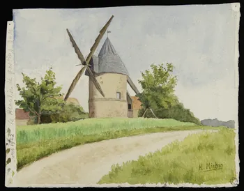 Michon H. dessin double face Moulin de Gastins (Seine-et-Marne) 1917-1927 1949.31.18 Photo