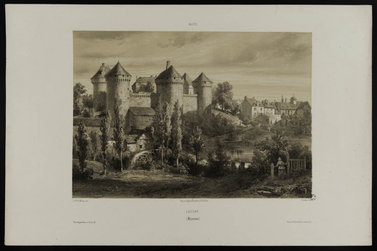 Wisme Jean Baptiste Héraclès Olivier de ; Français ; Auguste Bry estampe MAINE.  LASSAY.  (Mayenne.) Nantes 1835 1949.31.180 Photo