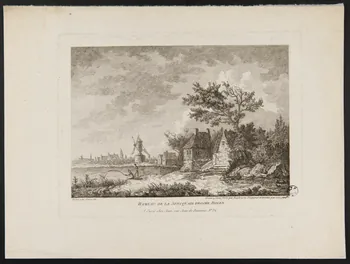 estampe HAMEAU DE LA JONCQUAIS PROCHE ROUEN. 1949.31.184 Photo