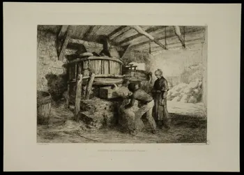 estampe INTERIEUR DE MOULIN A KERSAINT 1949.31.188 Photo