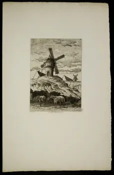 Cadart et Luce estampe VIEUX MOULIN A KERVALLE Paris 1868-1871 1949.31.191  Photo