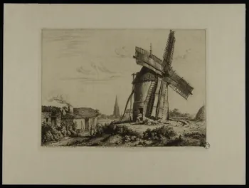 Rochebrune Octave Guillaume de ; Beillet ; Beil estampe MOULIN A VENT PRES FONTENAY LE COMTE 1857-1867 1949.31.193 Photo