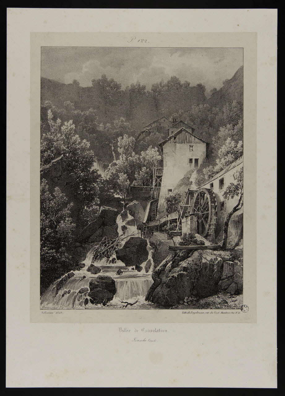 Villeneuve ; Godefroy Engelmann estampe Vallée de Consolation.  Franche-Comté. 1822-1832 1949.31.195 Photo