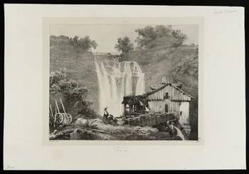 Villeneuve ; Godefroy Engelmann estampe Le Saut-Girard.  Franche-Comté 1821-1831 1949.31.196 Photo