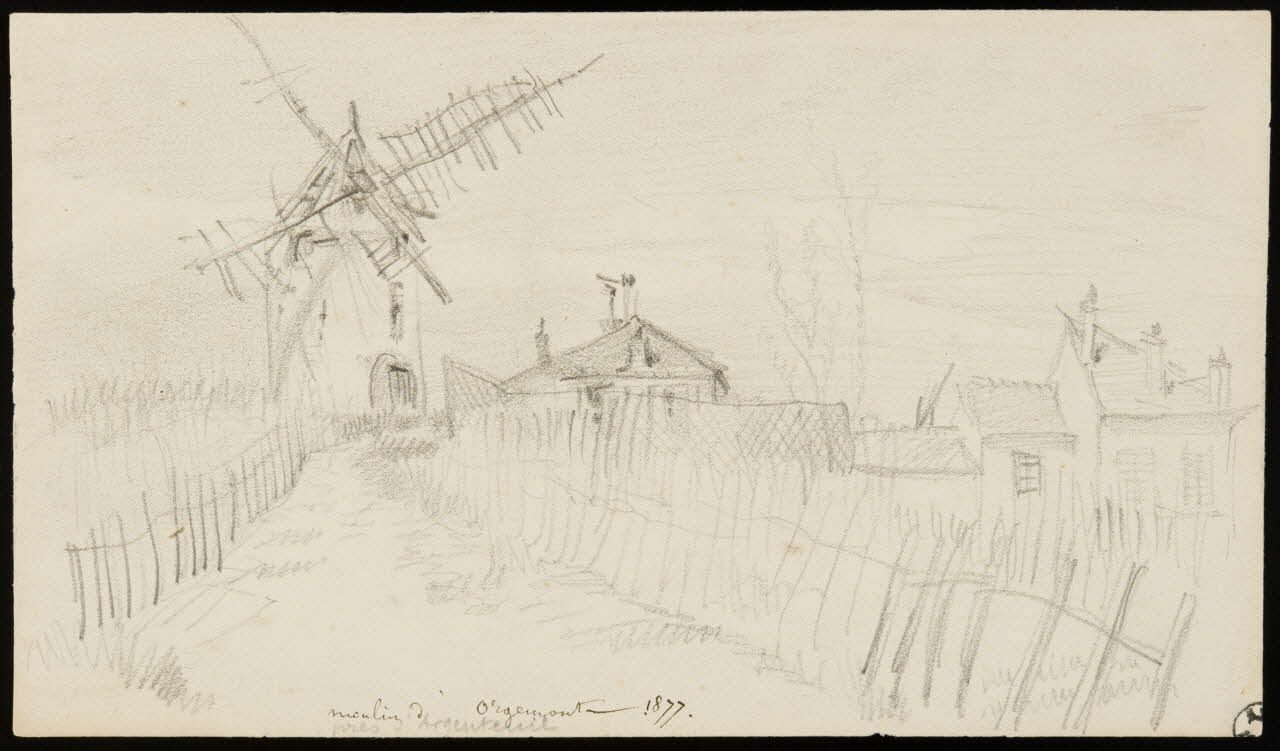 Michon H. dessin Moulin d'Orgemont 1877 1949.31.20 Photo