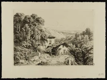 Bléry Eugène Stanislas Alexandre estampe Vallée du Grésivaudan, à Sassenage. (Dauphiné) 1846-1856 1949.31.203 Photo