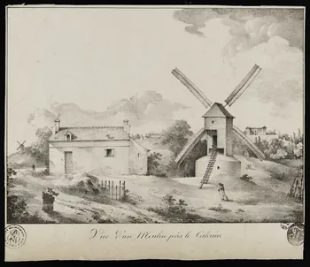 estampe Vue d'un Moulin à vent près le Calvaire 1949.31.204 Photo