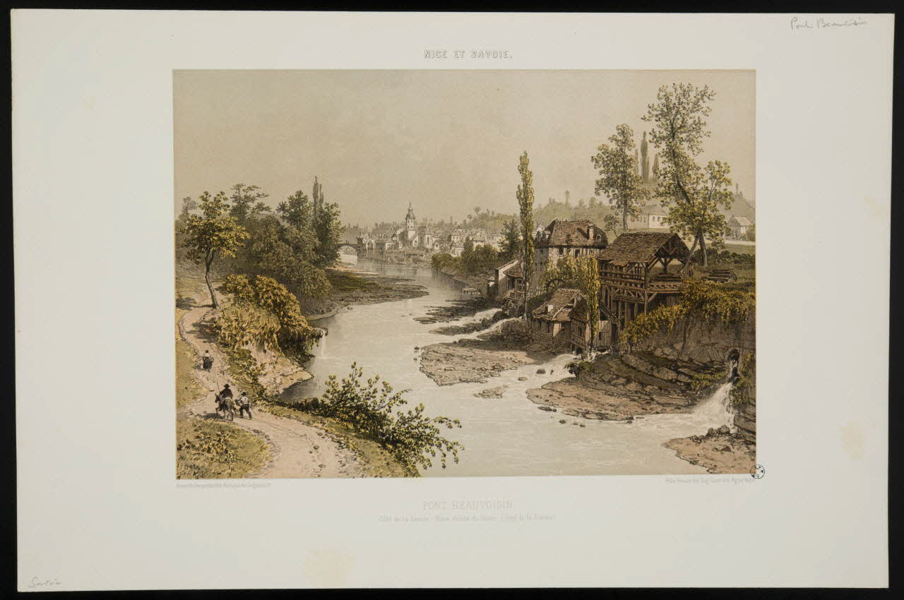 Félix Benoist ; Eugène Cicéri ; Adolphe Bayot estampe PONT-BEAUVOISIN. Nantes 1890 1949.31.210 Photo