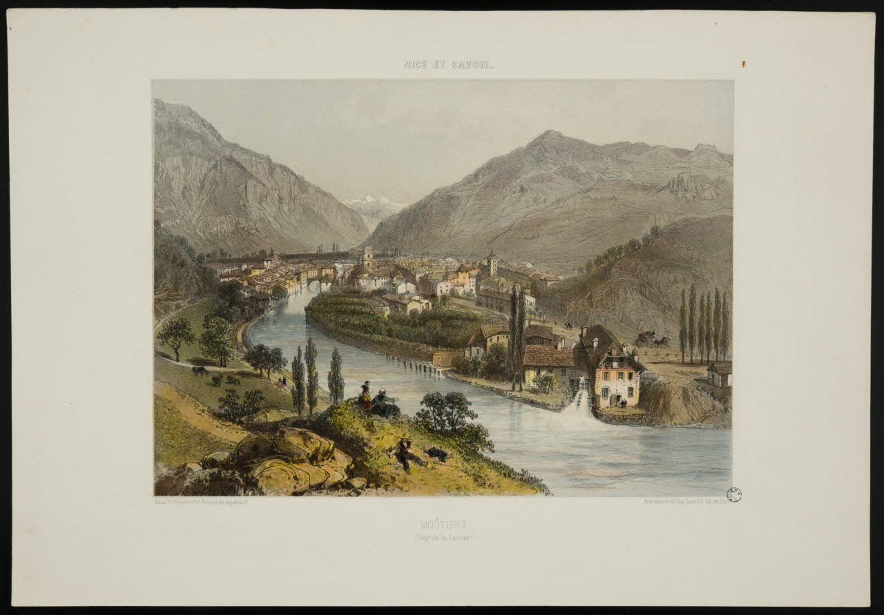 Félix Benoist ; Eugène Cicéri ; Adolphe Bayot estampe MOÛTIERS.  (Dépt de la Savoie.) Nantes 1890 1949.31.211 Photo