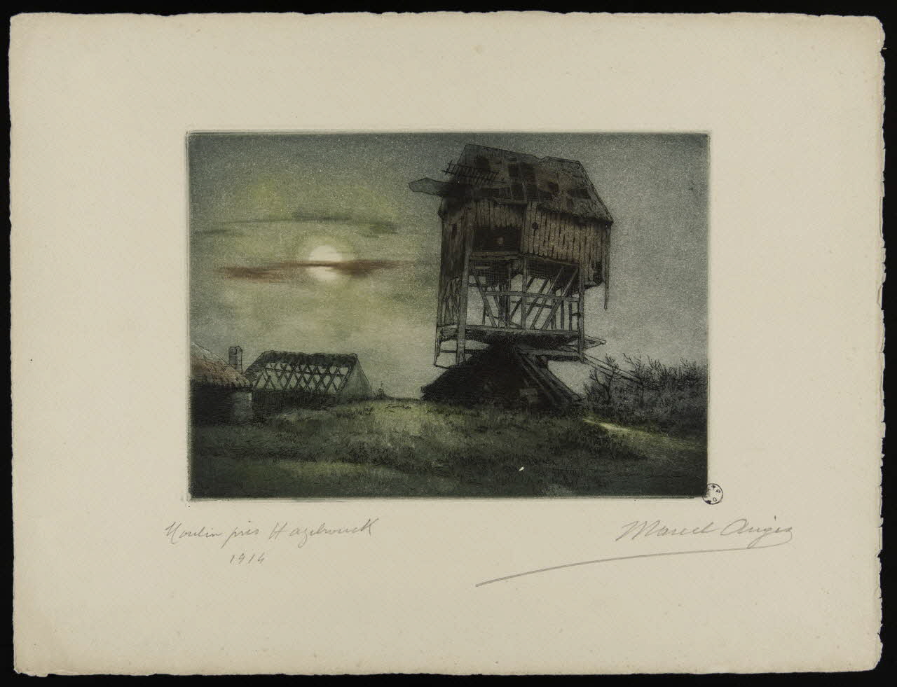 Marcel Augis estampe Moulin près Hazebrouck 1909-1919 1949.31.221 Photo