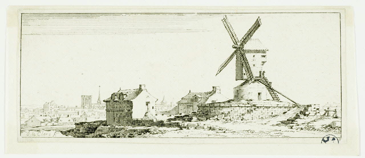 imagerie ancienne Moulin à vent 1949.31.237 Photo