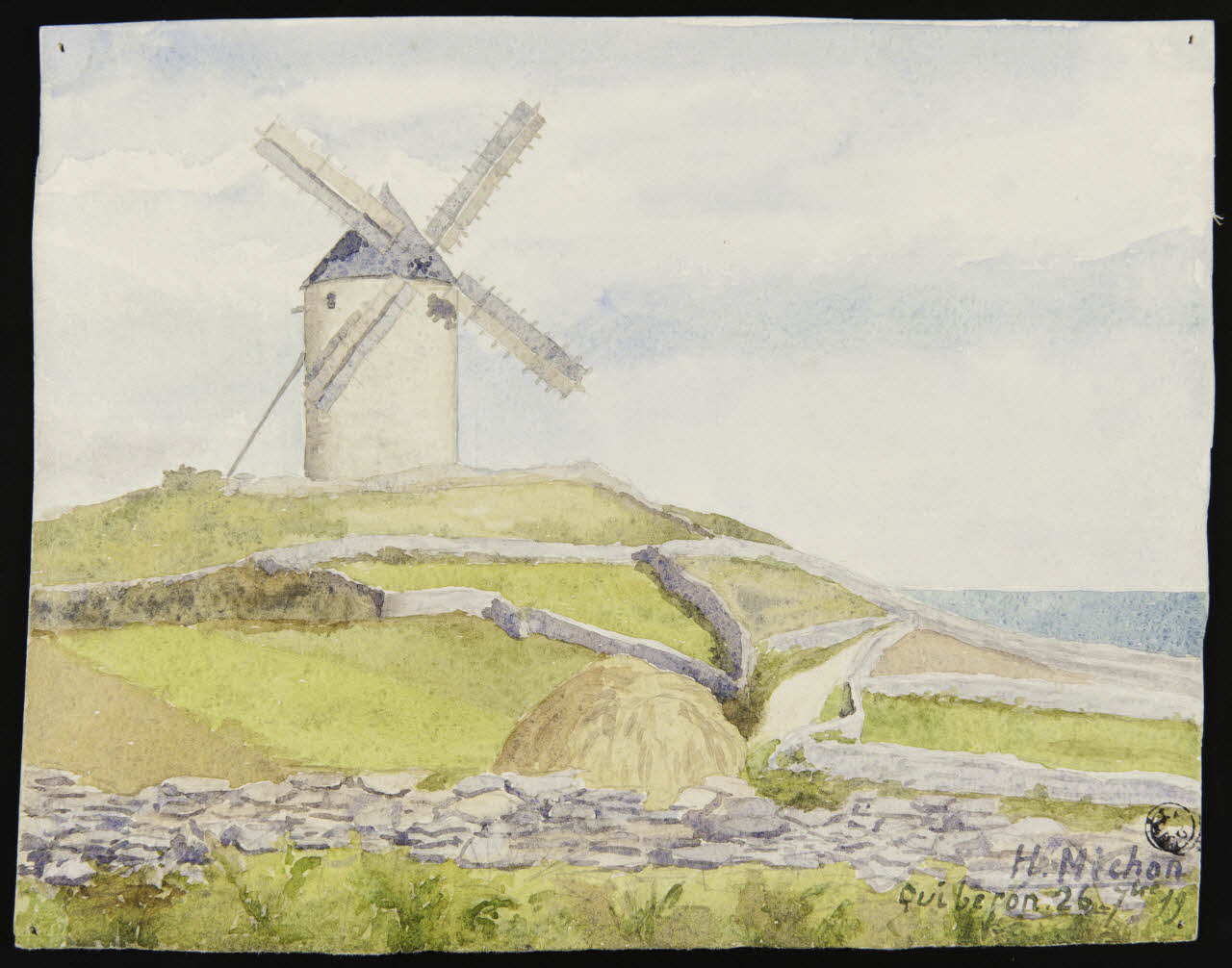 Michon H. dessin Moulin à vent à Quiberon 1919 1949.31.24 Photo