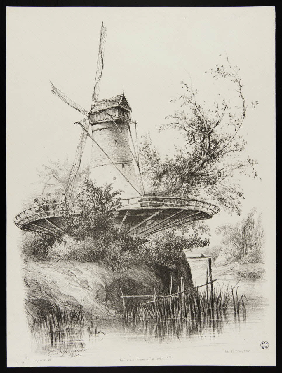 Dupressoir François Joseph ; Thierry Frères ; B estampe Moulin à vent 1835-1845 1949.31.243 Photo