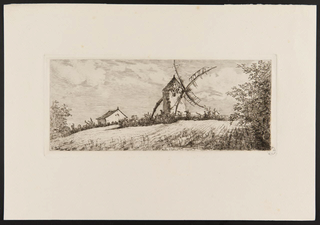 Jean Alfred Taiée estampe Moulin d'Orgemont, près d'Argenteuil 1870-1880 1949.31.250 Photo