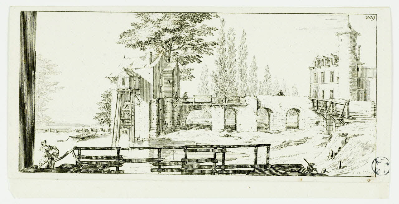 imagerie ancienne Moulin à eau 1949.31.273 Photo