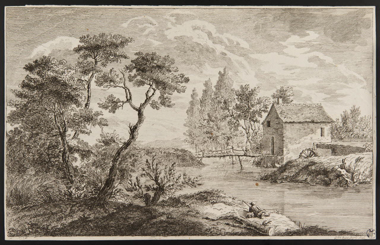 estampe Moulin à eau dans un paysage 1949.31.281 Photo