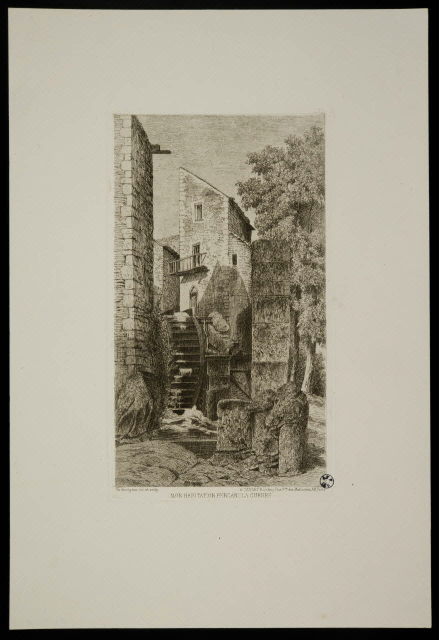 estampe MON HABITATION PENDANT LA GUERRE 1949.31.297 Photo