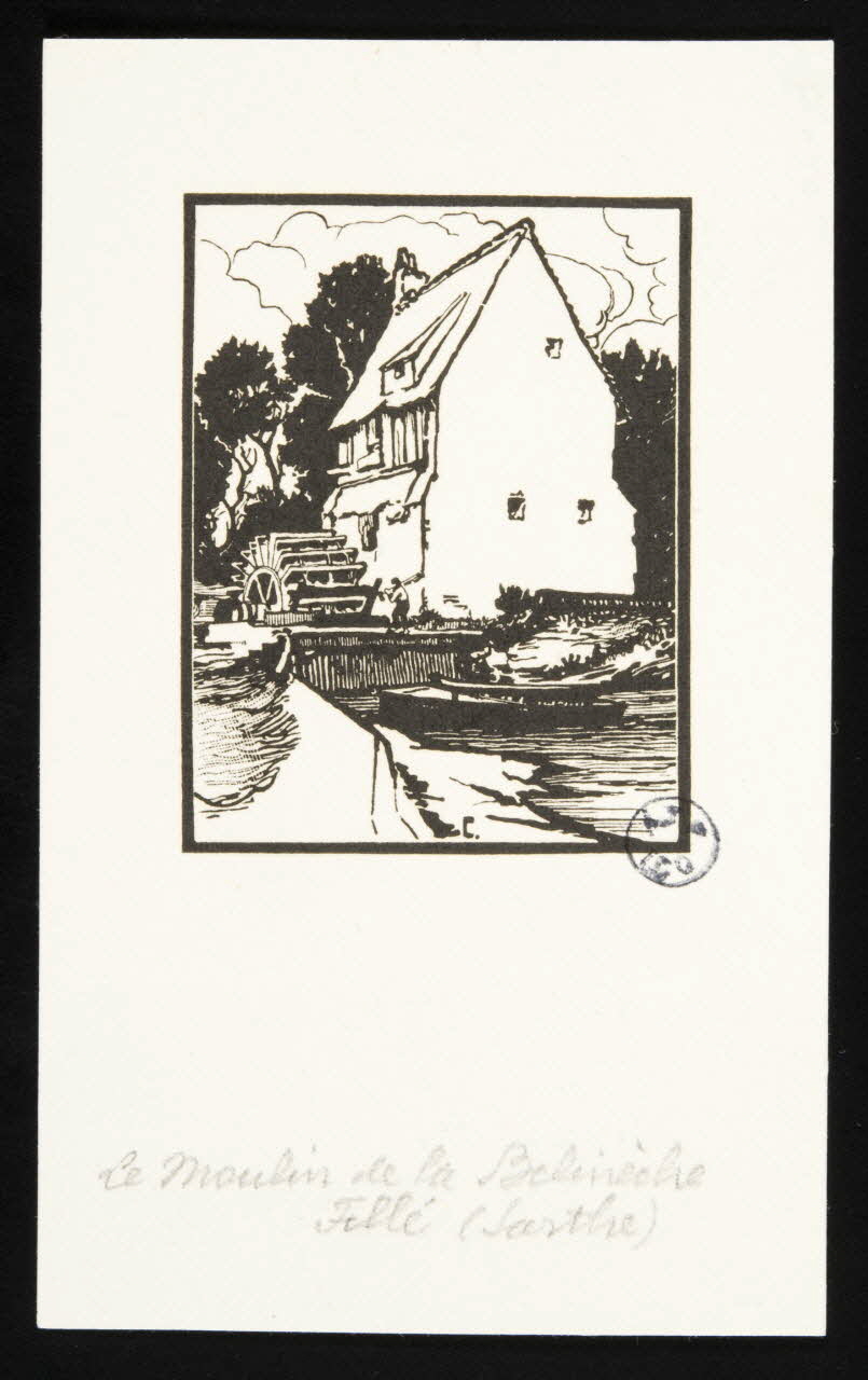 estampe Moulin à eau dans la Sarthe 1949.31.299 Photo
