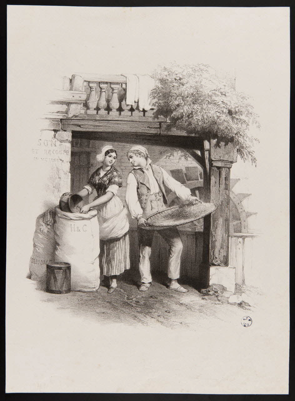 Jules J. David estampe Meunier et meunière 1892 1949.31.313 Photo
