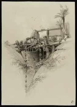 estampe Roue persane 1842 1949.31.330 Photo Mucem