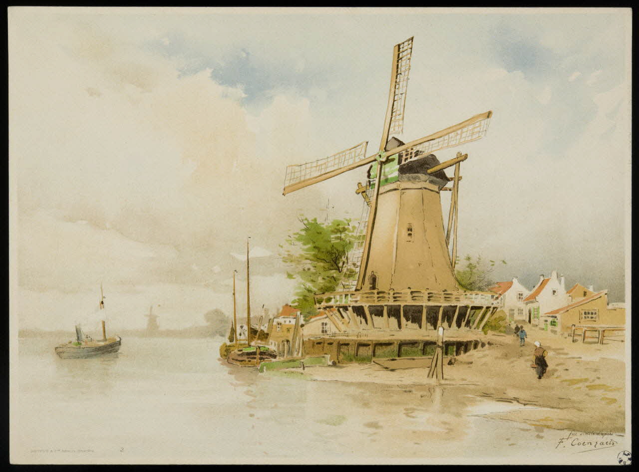 estampe Moulin à vent en bord de mer 1949.31.360 Photo