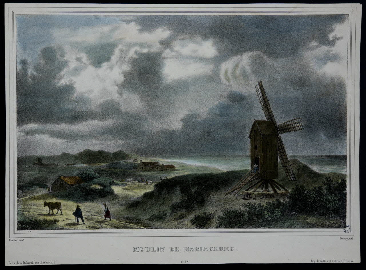 estampe MOULIN DE MARIAKERKE. 1949.31.367 Photo
