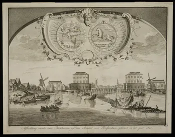 estampe Afbeelding vande twee Blokhuizen op den Amstel voor Amsterdam, gebouwt in het jaar 1650. 1949.31.381  Photo