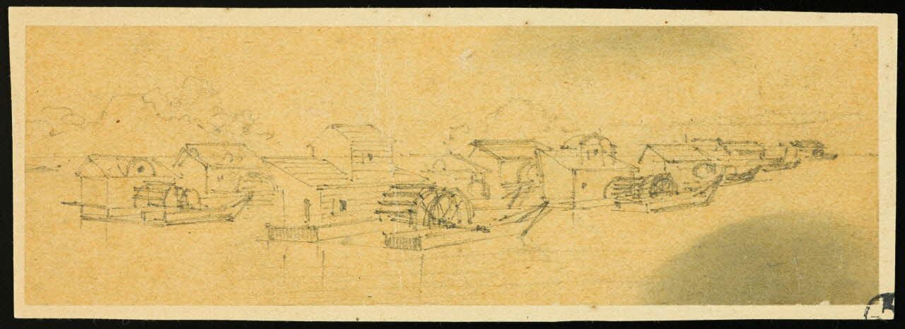 dessin double face Moulin à eau 1949.31.45 Photo