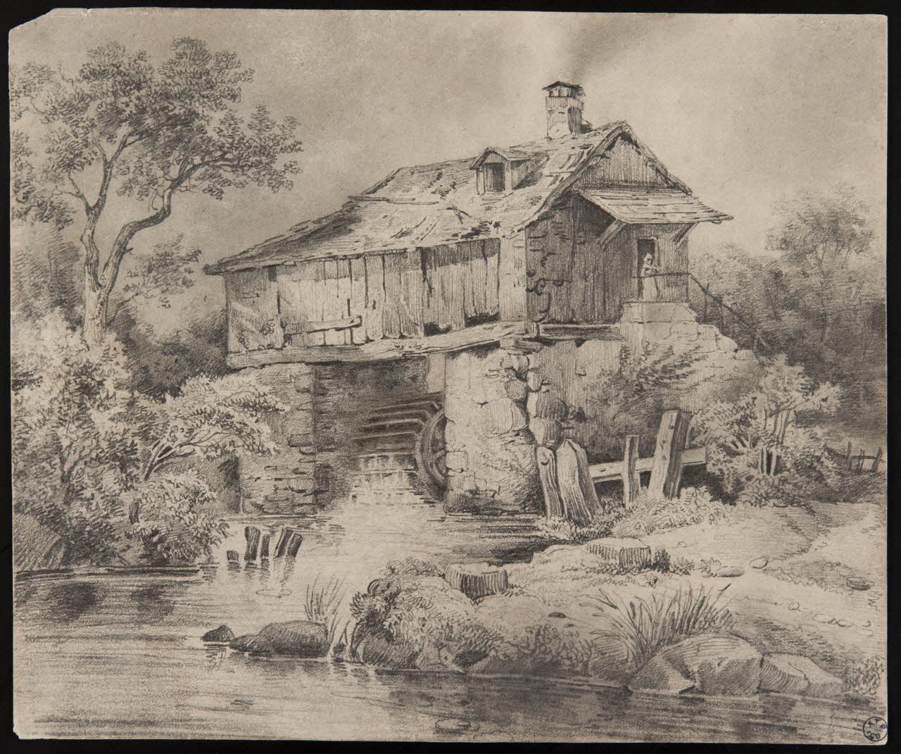 Mouilleron Adolphe dessin Moulin à eau 1949 1949.31.47 Photo