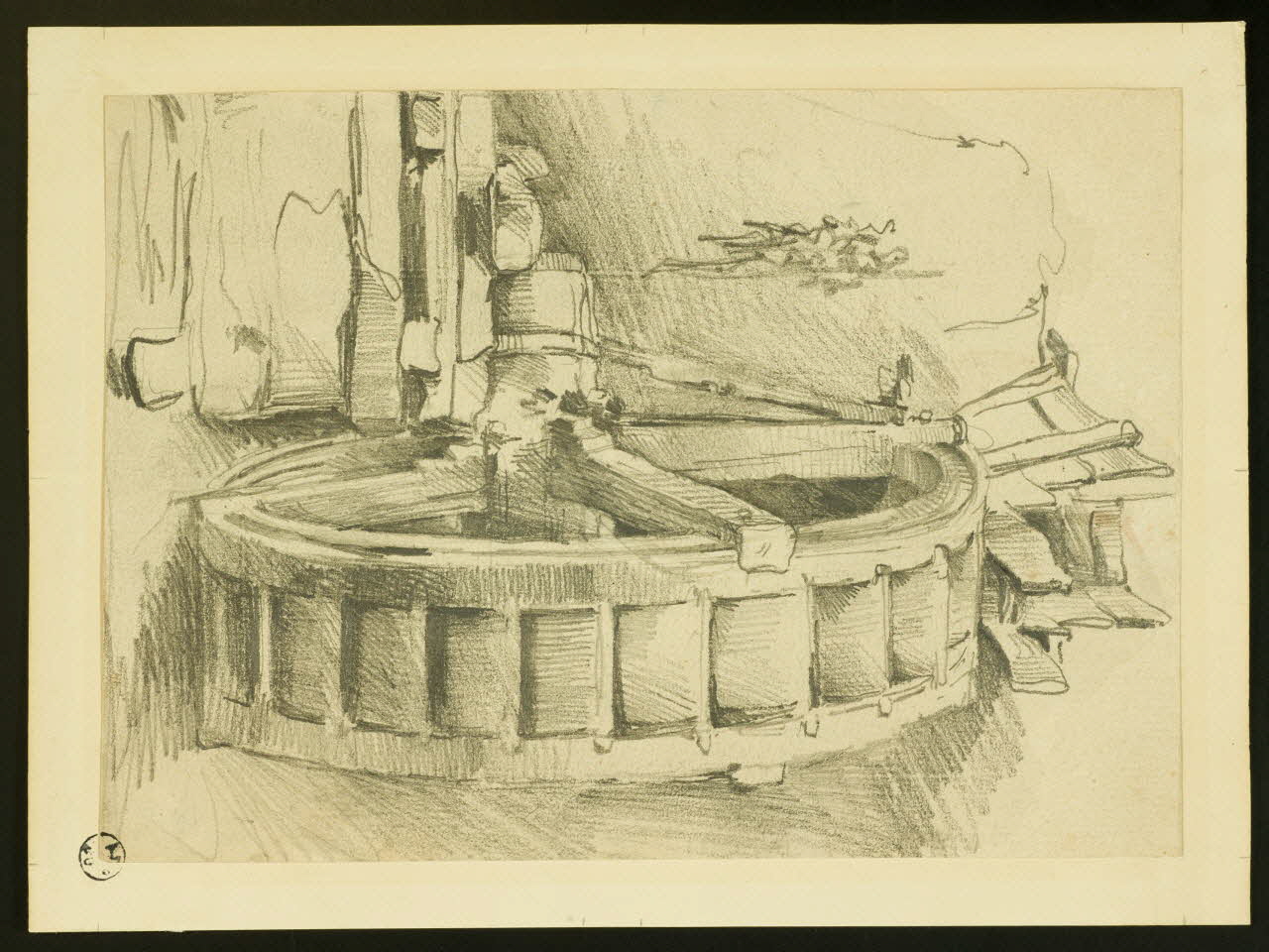 dessin Roue à aubes d'un moulin à eau 1949.31.49 Photo